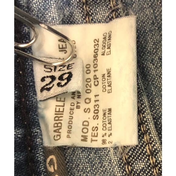 Gabriele Strehle Light Wash High Rise Blue Denim Straight Leg Jeans - Picture 6 of 8